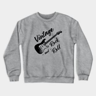 Vintage Rock and Roll electric guitar art Crewneck Sweatshirt